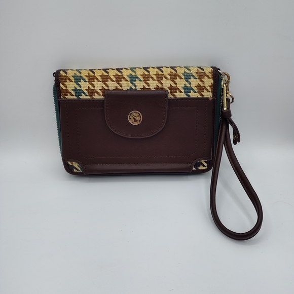 Spartina 449 Handbags - EUC Spartina Brown 449 Blue and Tan Women's Clutch/Wristlet